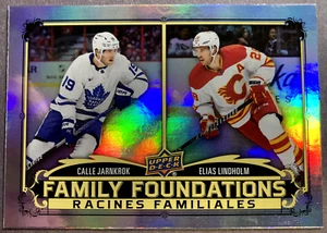 2023-24 Tim Hortons Family Foundations #FF-10 Calle Jarnkrok & Elias Lindholm - Picture 1 of 1