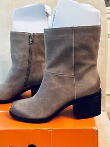 Easy Spirit NEW Taupe Women's Size 8.5M Ilsa Burnished Leather Boot $120 -NIB