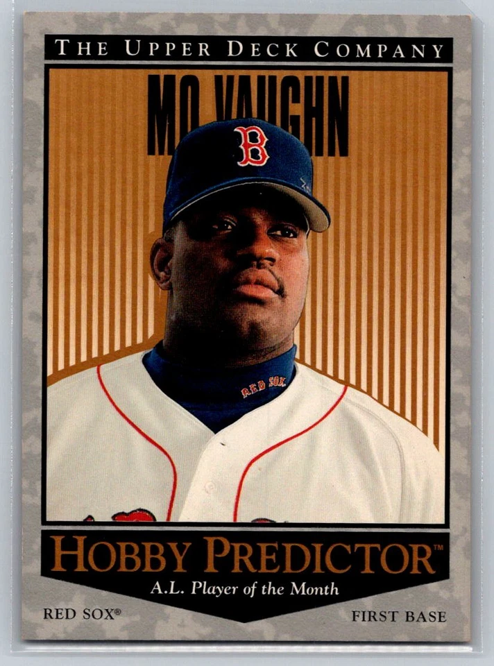 💎1996 Upper Deck Baseball Predictors: Hobby #H9 Mo Vaughn - Red Sox💎 - Image 1 of 2