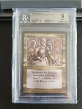 Sir Shandlar of Eberyn Legends 1994, BGS Graded 9,9,9,9 True Quad Mint MTG Magic