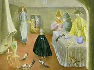 LEONORA CARRINGTON Surrealism Art Poster or Rolled Canvas Print "The Old Maids" - Picture 1 of 1