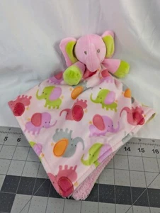 Blankets Beyond Pink Elephant Lovey Security Blanket 2012 Stuffed Animal Toy - Picture 1 of 8