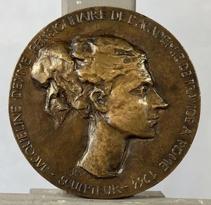 Medal Bronze Janine Boyer: Rare First Test Portrait Of Jacqueline Deyme - Picture 1 of 8