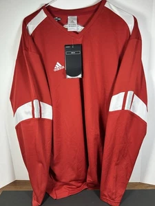 Adidas Climacool Soccer Football Jersey Long Sleeve Red White Men’s Size XL NWT - Picture 1 of 12