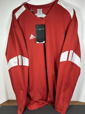 Adidas Climacool Soccer Football Jersey Long Sleeve Red White Men’s Size XL NWT - Image 1 of 4
