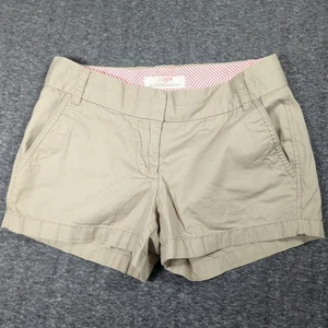 J Crew Women's Broken-In Chino Shorts 2 (30x3) Khaki Cotton Preppy Classic - Picture 1 of 6