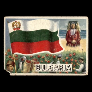 Bulgarien #28 1956 Flaggen der Welt Baseballkarte MLB schlecht - Bild 1 von 3