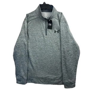 Under Armour 1/4 Zip Sweatshirt Men’s Large Heather Gray Loose Fit New Golf - Picture 1 of 6