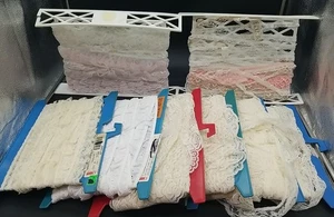  8 Stück Vintage Spitze Rosa Antik Weiß Einfassung Borte Spitze Nähen & Basteln B2 - Bild 1 von 4