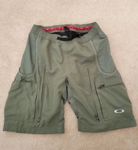 Pantalones Cortos de Bicicleta de Montaña Acolchados MTB Forrados Oakley De Colección Y2K Para Hombres XL Carga - Imagen 1 de 13
