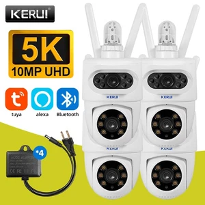4x Dual Lens Überwachungskamera TUYA APP WiFi IP PTZ Home 10MP HD Outdoor CCTV Cam - Bild 1 von 14