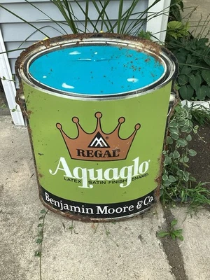 Benjamin Moore & Co Aquaglo Satin Finish Paint Sign 35” - Image 1 of 3