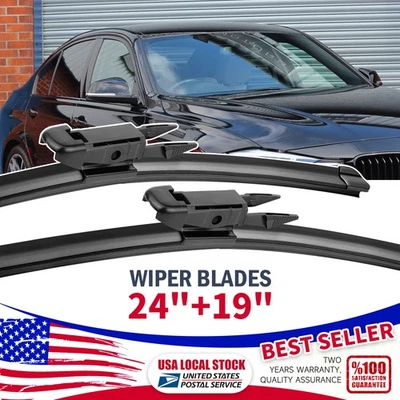 24"+19" High Quality Front Windshield Wiper Blades For 2016-2018 BMW 340i xDrive — 第 1/4 张图片