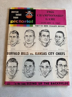 1966 AFL Championship Football Game Program Buffalo Bills Kansas City Chiefs - Image 1 of 4