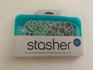 Stasher wiederverwendbarer Silikon-Snackbeutel, blau - 293,5 ml/9,9 flüssige Unzen Gewicht 2,1 Oz. - Bild 1 von 2