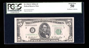DBR 1950-A $5 FRN Philadelphia Fr. 1962-C PCGS AU-50 Serial C68255892A - Picture 1 of 2