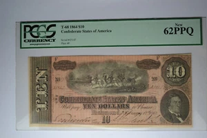 T68 $10 1864. PCGS New 62PPQ. - Picture 1 of 2