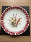 Antique Royal Worcester Hand Painted 9'' Dessert Plate - Flowers (F)