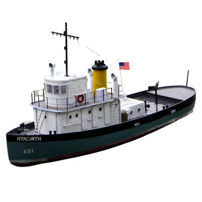 1:96 Scale 308mm RC Model Tug Working Boat Kit Battleships Cruisers DIY Toys US - Image 1 of 4