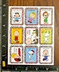 PEANUTS SNOOPY & FRIENDS, MENSAJES POSITIVOS, UNA HOJA HERMOSAS PEGATINAS #SCH12 - Imagen 1 de 2