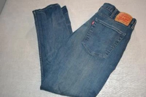 36470 Levis 514 Jeans Classic Straight Fit Blue Cotton Blend Size 38 X 32Mens - Picture 1 of 7