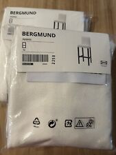 2 NWT Bergmund IKEA Bar Stools Backrest Slip Covers Cotton White 804-810-95