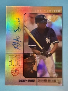 2000 Upper Deck SPx AUTO RC Alfonso Soriano New York Yankees #94 637/1500 ⚾ - Picture 1 of 3