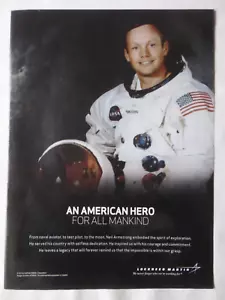9/2012 PUB LOCKHEED MARTIN NEIL ARMSTRONG NASA APOLLO GEMINI ORIGINAL AD - Foto 1 di 1