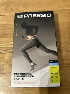 Pressio Run Compression Tights Black Large Full Length Running Gym Active Pocket