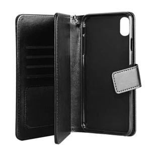 iPhone X, Xs Fitted Flip Wallet Diary-Style Leather Case incl Cash & Card Slots - Picture 1 of 5