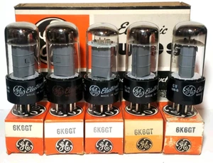 Sleeve of 5 GE 6K6GT Vacuum Tubes Tested NOS ON TV - 7 - Picture 1 of 1