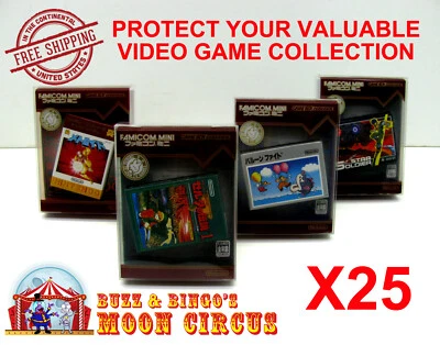 25X JOGO NINTENDO FAMICOM MINI GBA CIB -CAIXA PROTETORA DE PLÁSTICO TRANSPARENTE - LEIA! - Imagem 1 de 4
