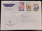 Guatemala 1954 Caracas Swiss Embassy Airmail Cover To Switzerland Zurich