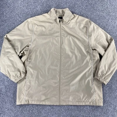 Greg Norman Mens Golf Lightweight Windbreaker Jacket Full Zip Brown Size XL - Image 1 of 4