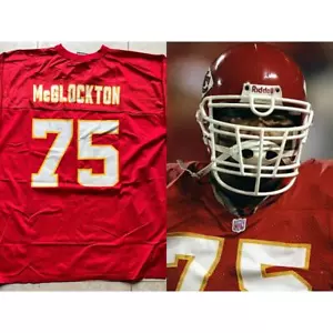 NEW Kansas RARE Chiefs 1998 McGLOCKTON #75 jersey Logo Athletic 2XL red NFL vtg - Picture 1 of 6