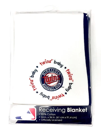 MINNESOTA TWINS NEWBORN BABY RECEIVING BLANKET INFANT LICENSED NEW NWT Cover