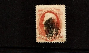 1879 U.S. CLASSIC 6c Pink Lincoln  Sc#185 Used SOTN Cork Cancellation! - Picture 1 of 1