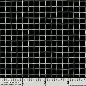 CCG UNIVERSAL 6" x 36" - 0.25" STAINLESS STEEL SQ. WOVEN WIRE GRILL MESH SHEET - Bild 1 von 6