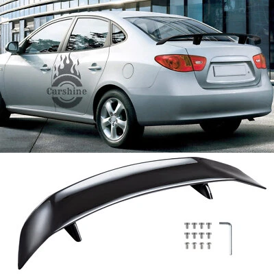47" Rear Trunk Spoiler Racing GT Wing Gloss Black For hyundai-elantra 2008 New - Imagem 1 de 4