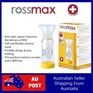 Rossmax Aero Spacer with Small Mask - Valved Holding Chamber, BPA Free - Picture 1 of 1