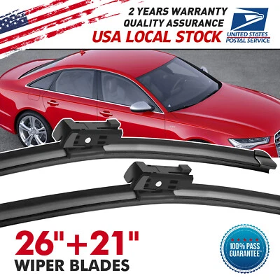 Quality 26" + 21" Window Windshield Wiper Blades Set for Audi A6 A7 2012-2016 - Image 1 of 4