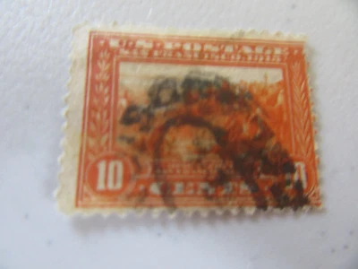 Sc#400A San Francisco Bay 10c (Orange) Stamp Used (CV $22) No Gum 1913 Issue #12 - Image 1 of 2