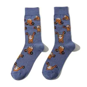 Novelty Sloth Lifting Weights Socks UK 4-8 Cute/Lazy/Slow Gift NEW *UK Seller* - Picture 1 of 1
