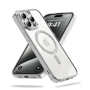Für Apple iPhone 15/14 Pro Max stoßfeste durchsichtige Hülle Slim Beschichtung Mag Safe Cover - Bild 1 von 86