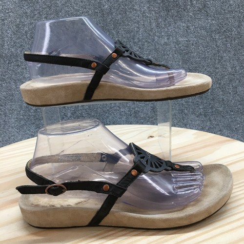 Sandali UGG donna 9 slingback pelle nera punta comodi casual SN 1762