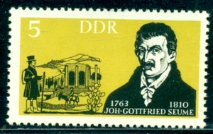 1963 Johann Gottfried Seume,writer,A stroll to Syracuse,cactus,mule,DDR,952,MNH - Picture 1 of 1