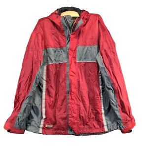 Stearns Dry Wear Men's Windbreaker Jacket Red Large Long Sleeve Full Zip Hooded - Picture 1 of 12