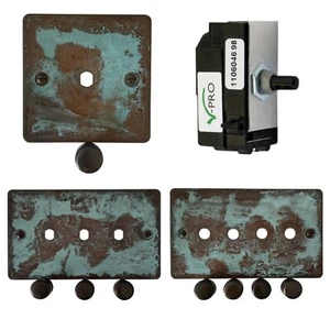 G&H Flat Verdigris Dimmer Plates FV-BB Modules LED Halogen Vpro Vcom Vdim - Imagen 1 de 22