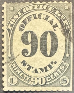 USA O57 90c Post Office Official Stamp 1873 used Fine Light Cancel - Bild 1 von 2