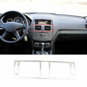 For Benz C-Class 2007-2014 Central Console Silver Titanium Air Outlet Vent Cover - Picture 1 of 6
